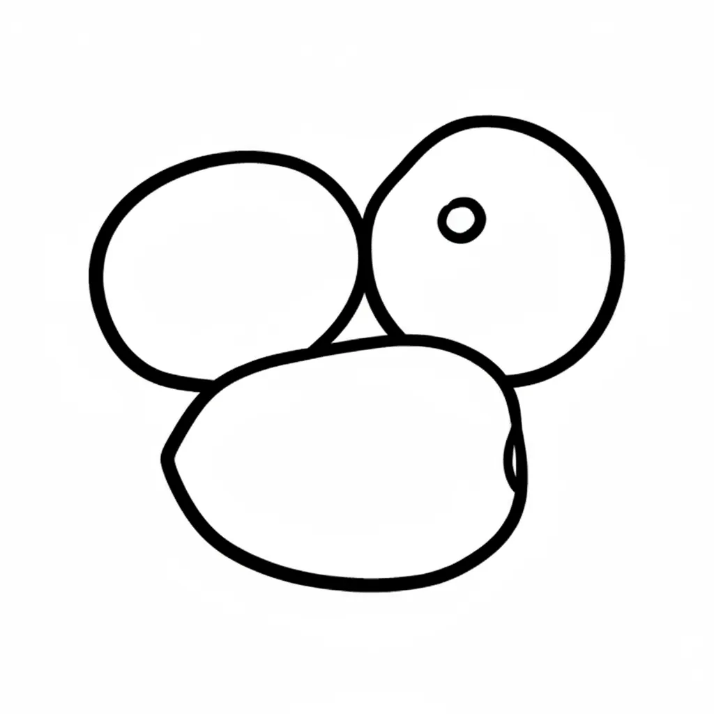 Tomate 6 para colorear para niño de 2 años