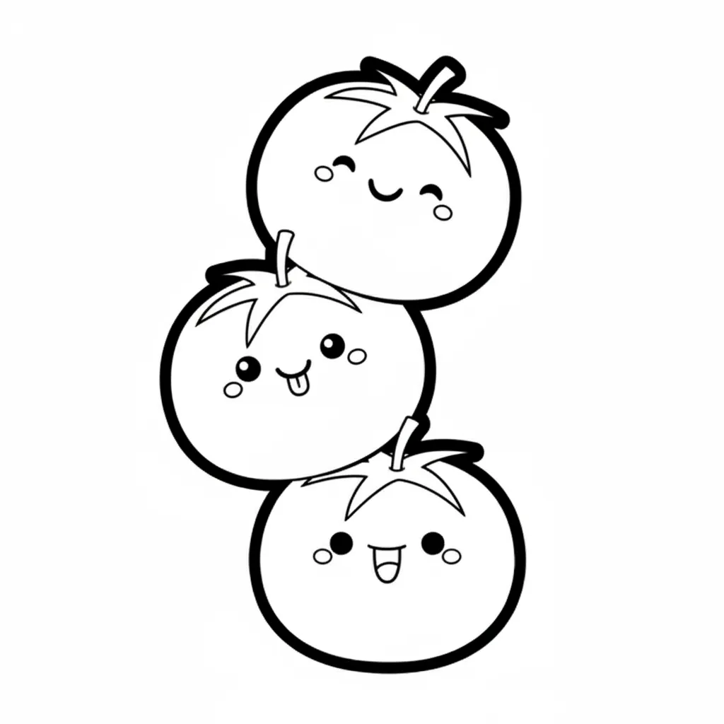 imprimir Tomate 9 para colorear gratis