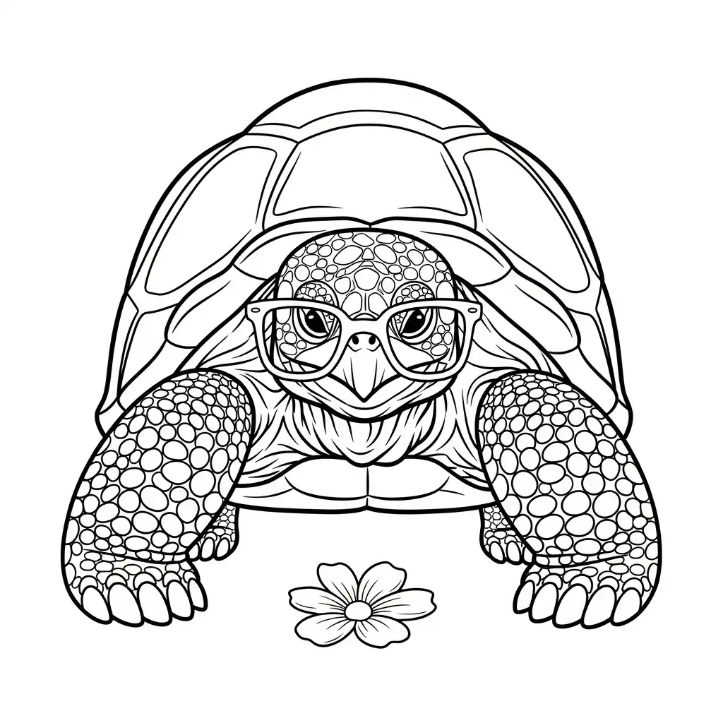 Tortuga para colorear para imprimir gratis