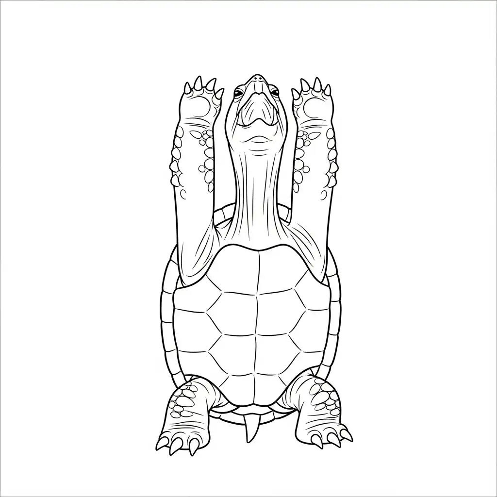 Tortuga para colorear y recortar para imprimir