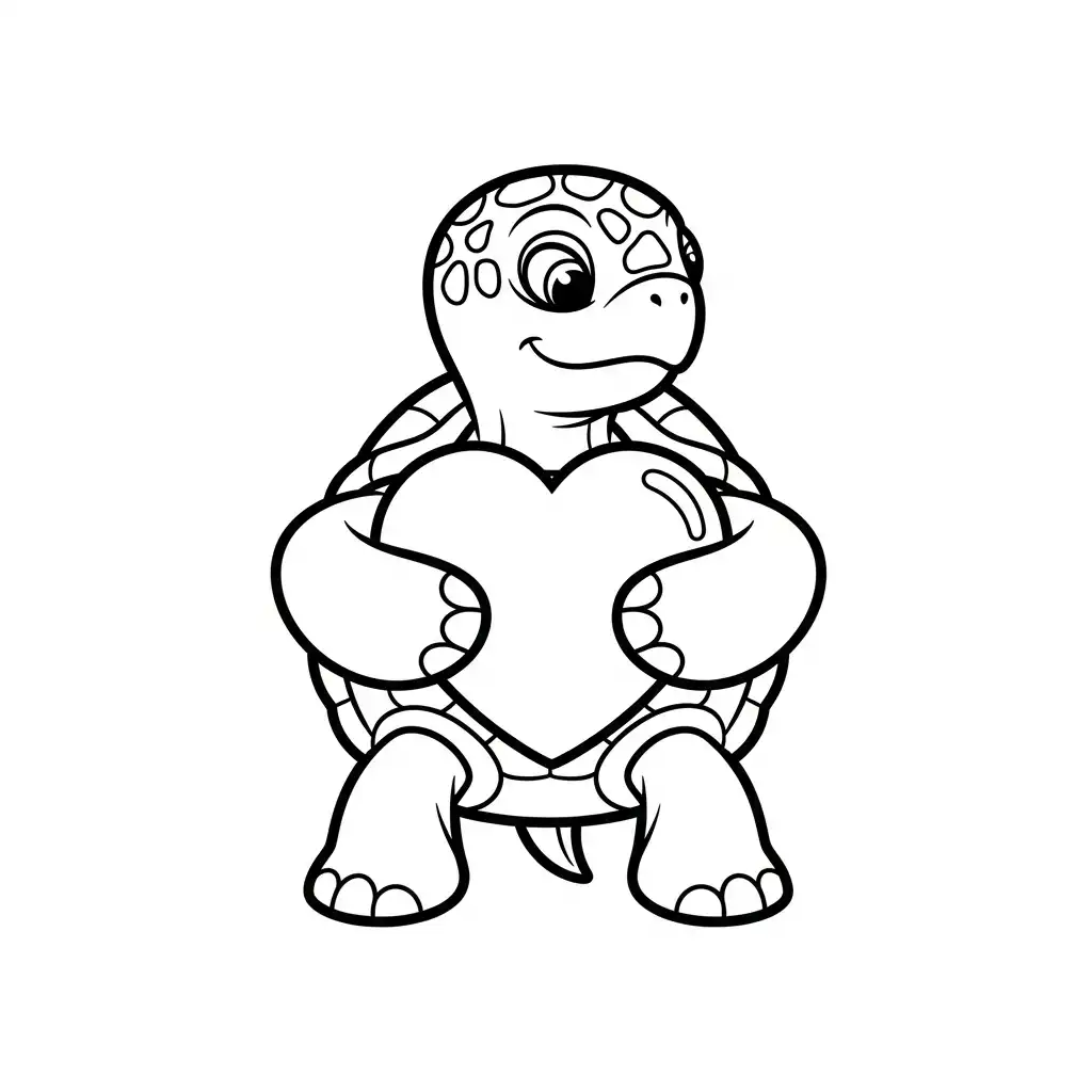 Tortuga para colorear para niño de 7 años 1