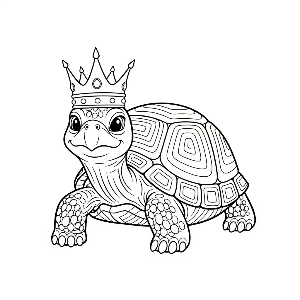 Tortuga para colorear para niño para imprimir