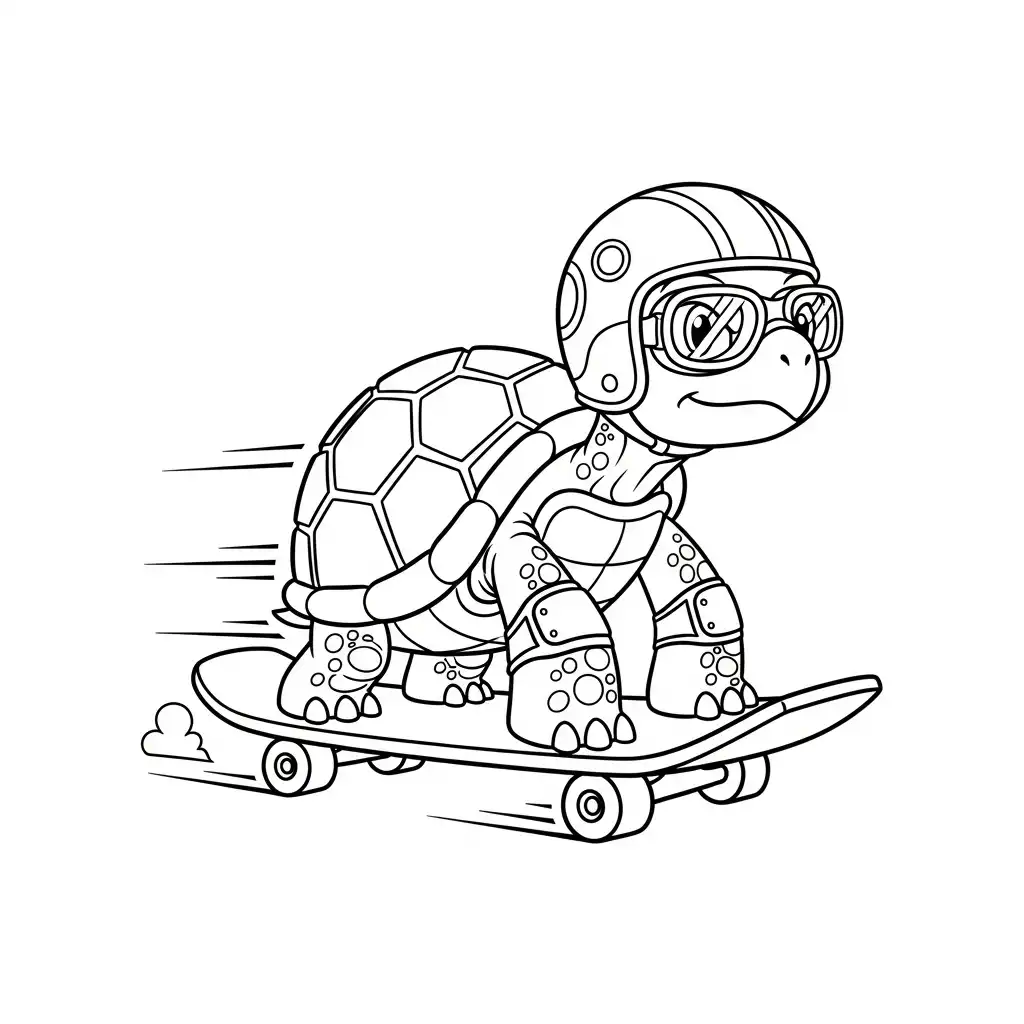 Tortuga para colorear para niños