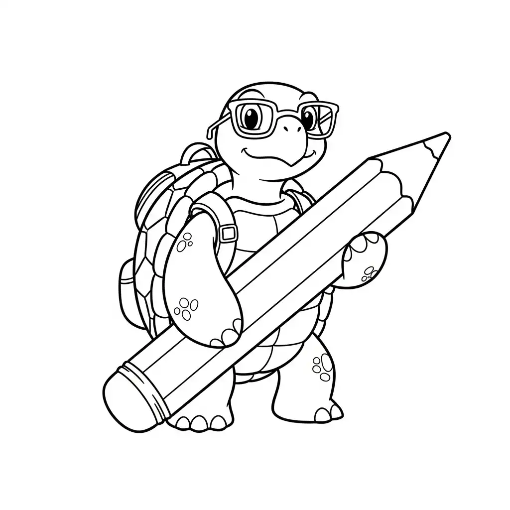imprimir Tortuga para colorear gratis