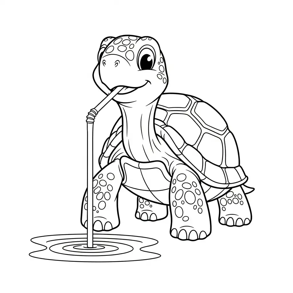 Tortuga para colorear para niño de 10 años 1