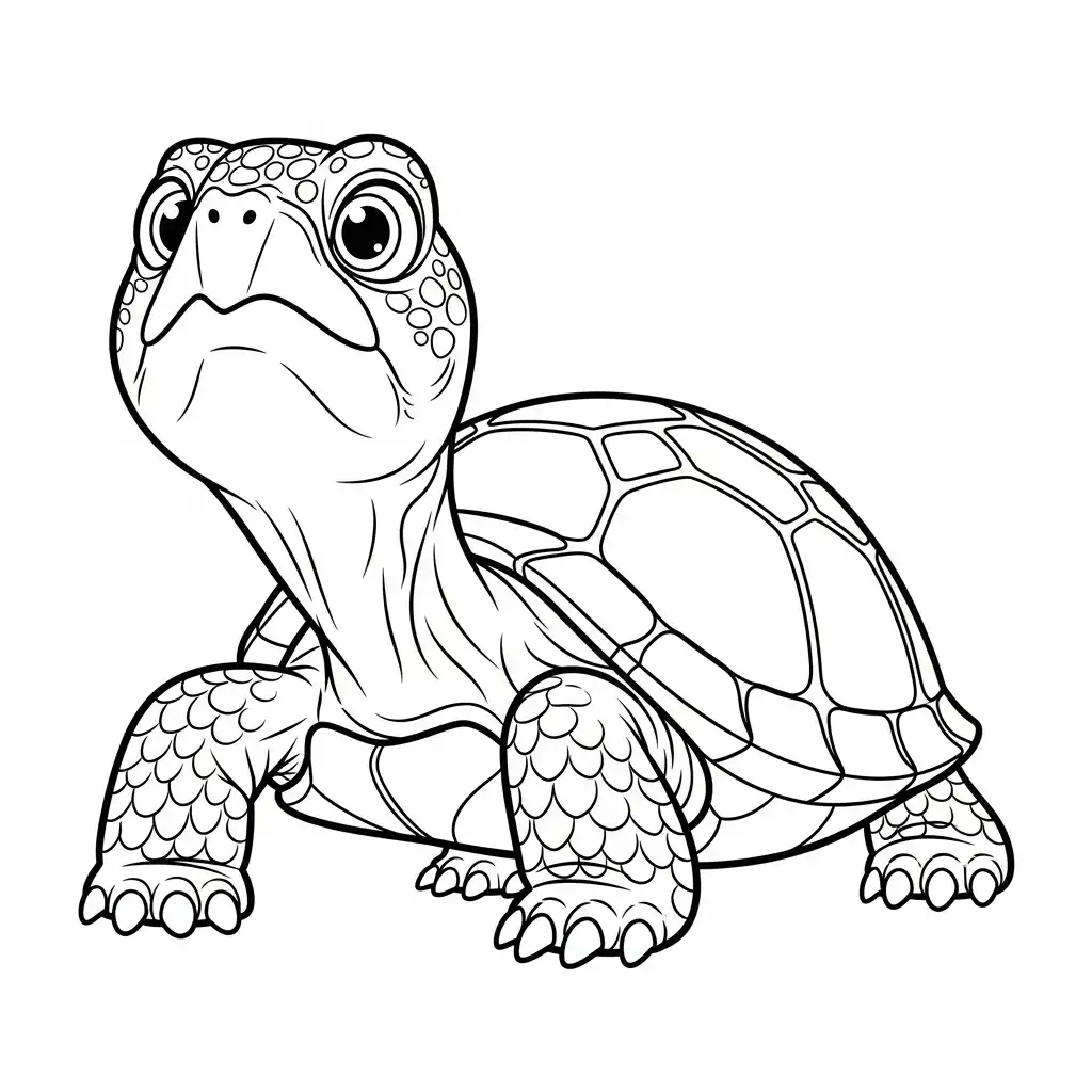 Tortuga para colorear gratis para imprimir