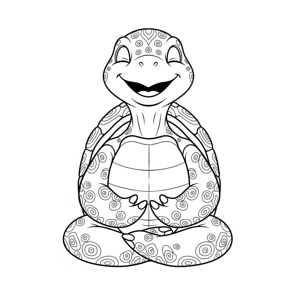 imprimir Tortuga para colorear gratis 1
