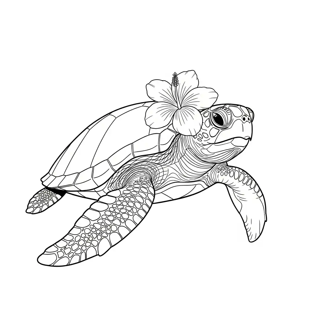 Tortuga para colorear para imprimir a4