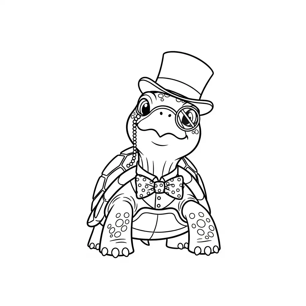 Tortuga para colorear para imprimir para niño de 4 años