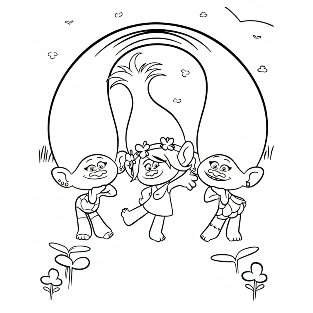 Trolls 17 para colorear y dibujos