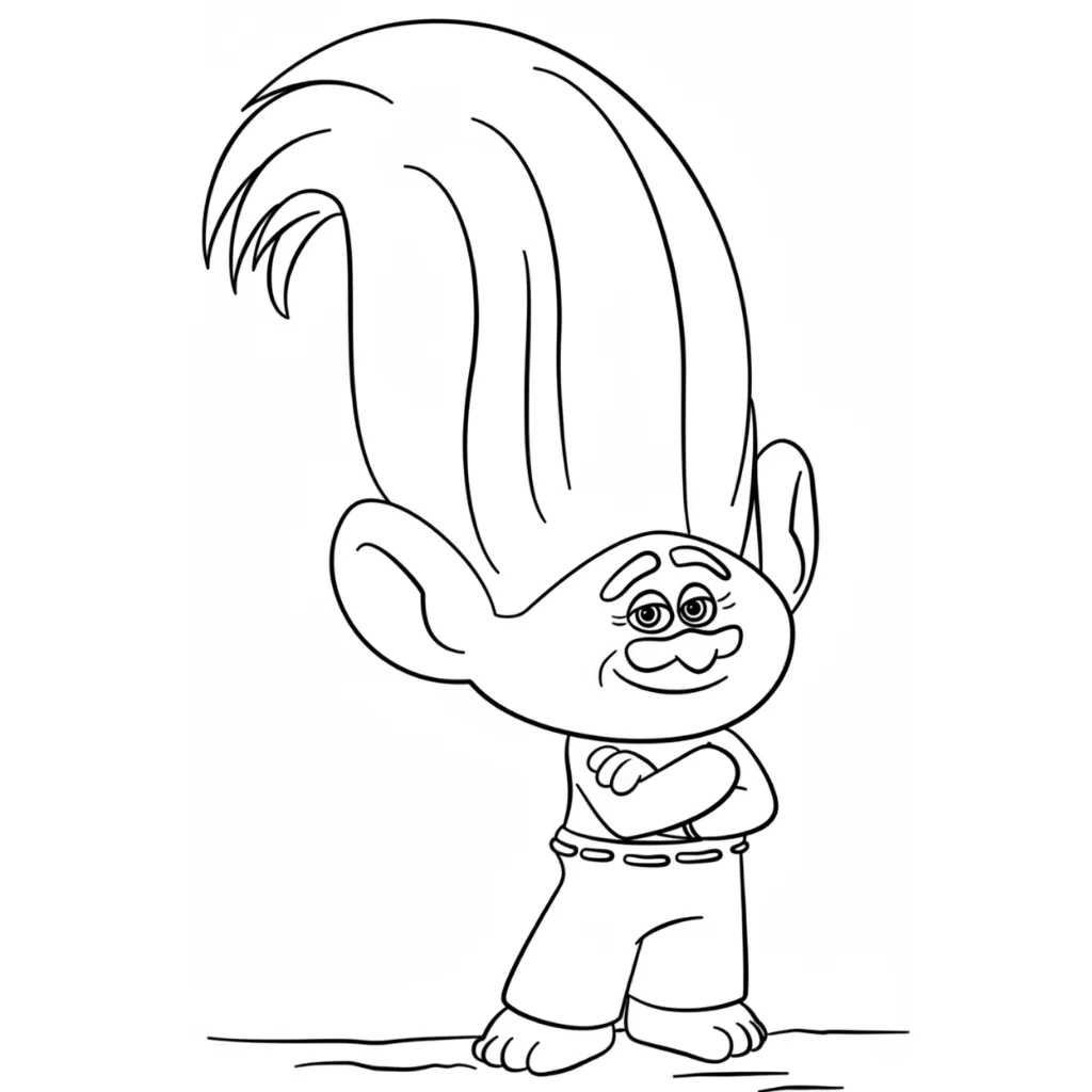 Trolls 18 para colorear para imprimir a4