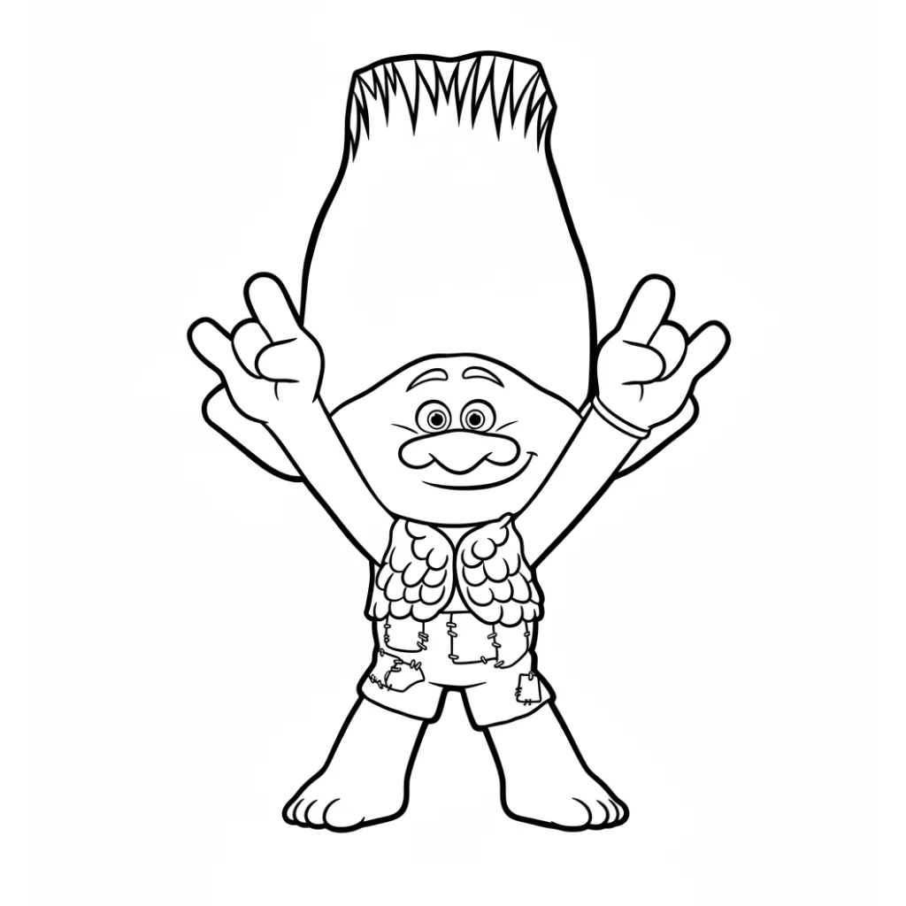 Trolls 19 para colorear gratis en línea