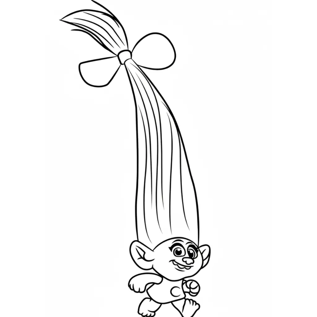 Trolls 20 para colorear educativo para niño