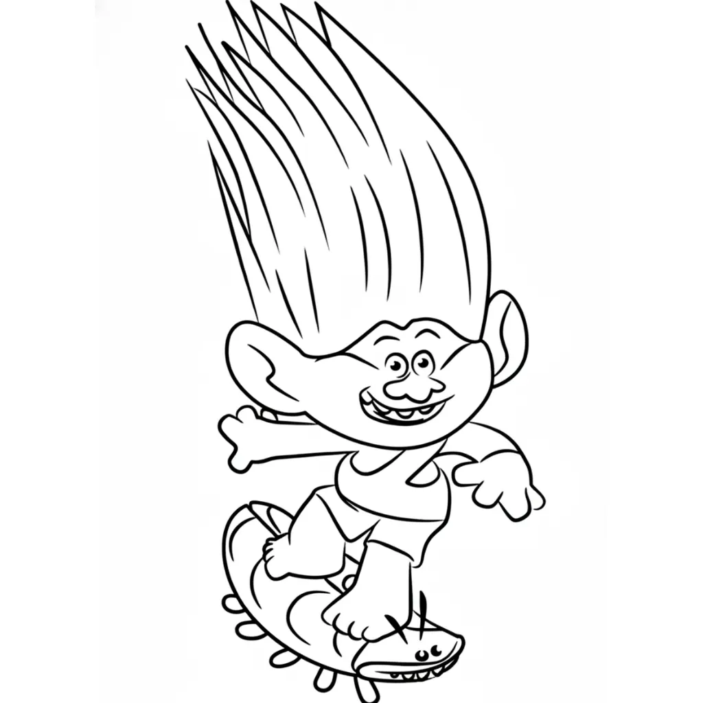 Trolls 9 para colorear en línea