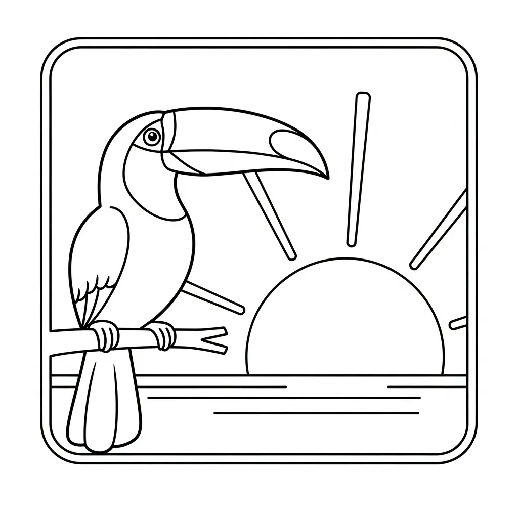 para imprimir Tucan 1 para colorear gratis