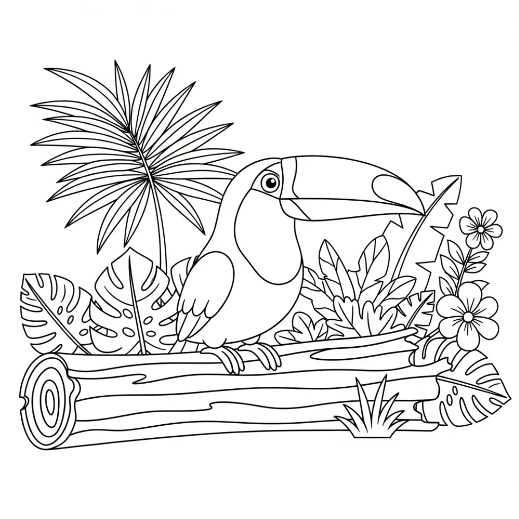 imprimir Tucan 11 para colorear