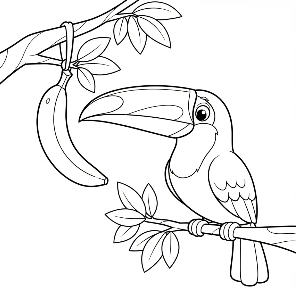 Tucan 13 para colorear para imprimir gratis