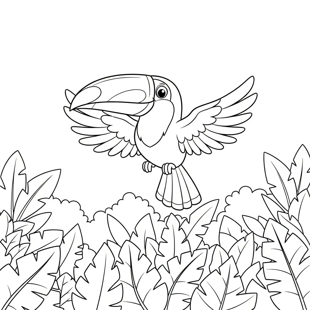 Tucan 15 para colorear y aprendizaje