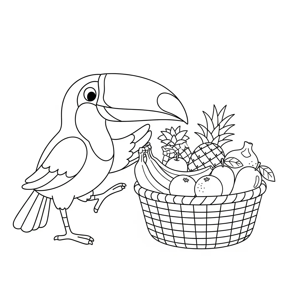 imagen de Tucan 17 para colorear para niño