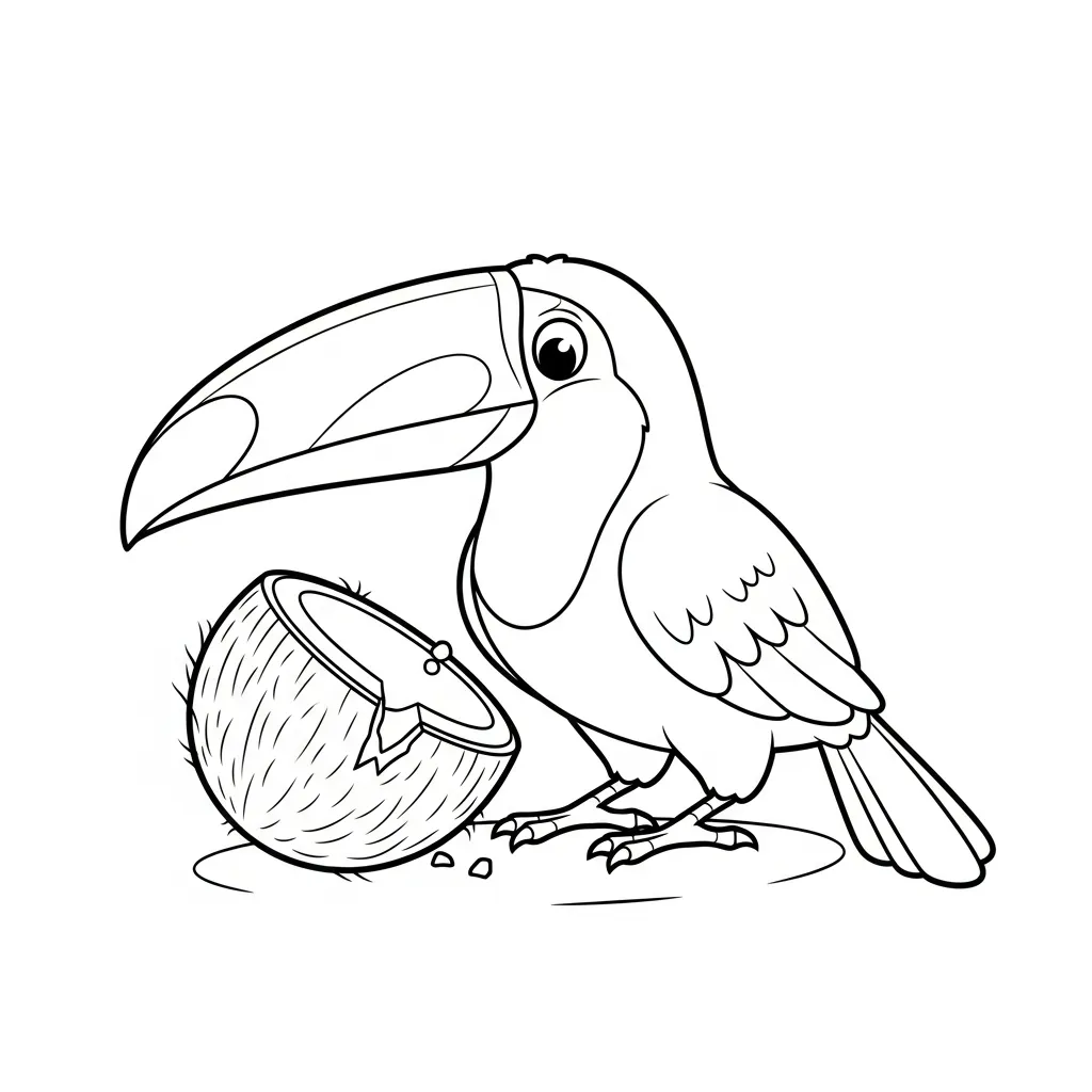 imprimir Tucan 2 para colorear para niño