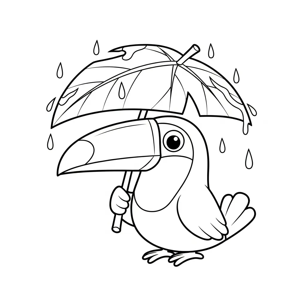 Tucan 6 para colorear para imprimir para niño de 8 años