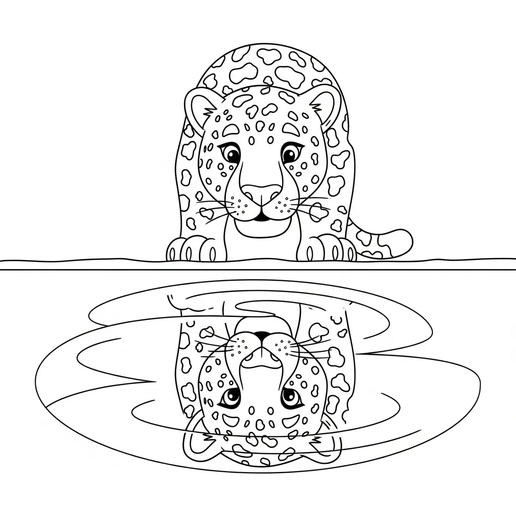 Jaguar 1 para colorear para niño de 10 años