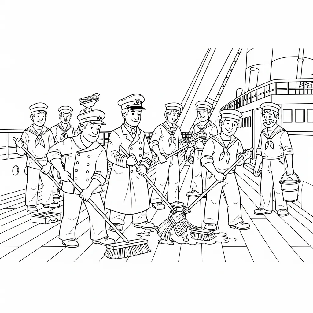 Titanic 14 para colorear de para niños