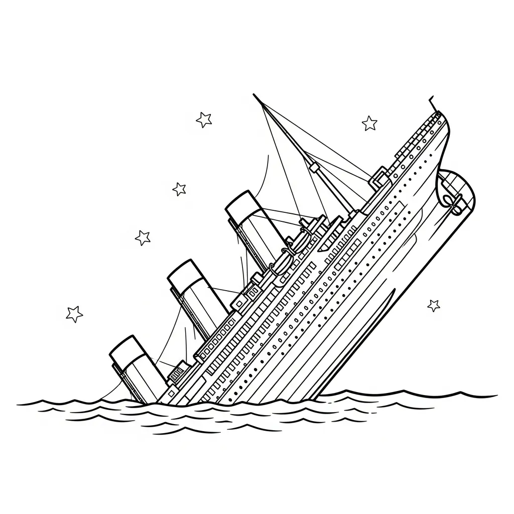 Titanic 5 para colorear en línea