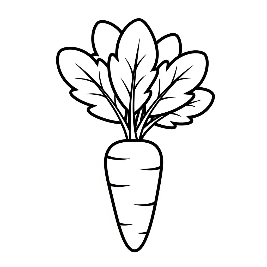 Zanahorias 13 para colorear para niño para imprimir