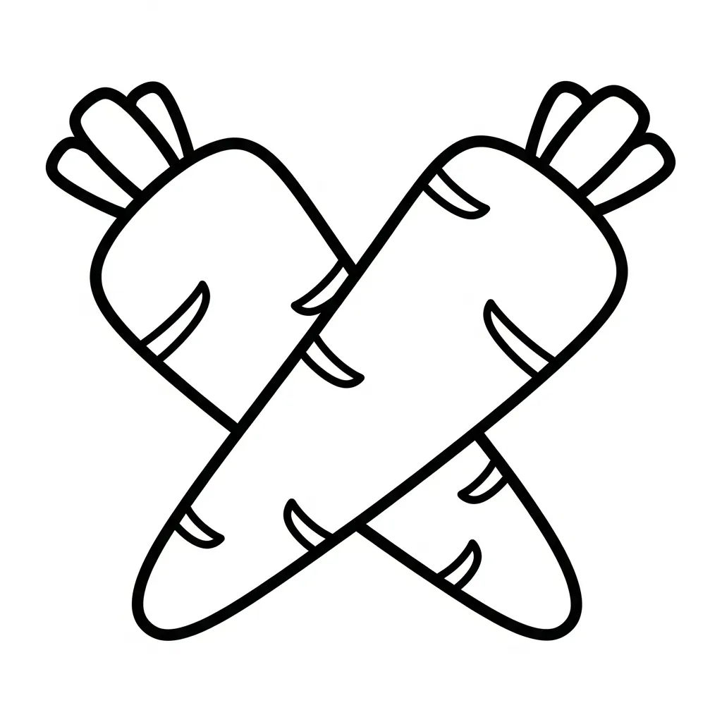 Zanahorias 17 para colorear para niño de 8 años