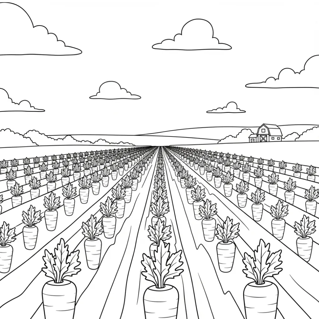 Zanahorias 3 para colorear para niños para imprimir