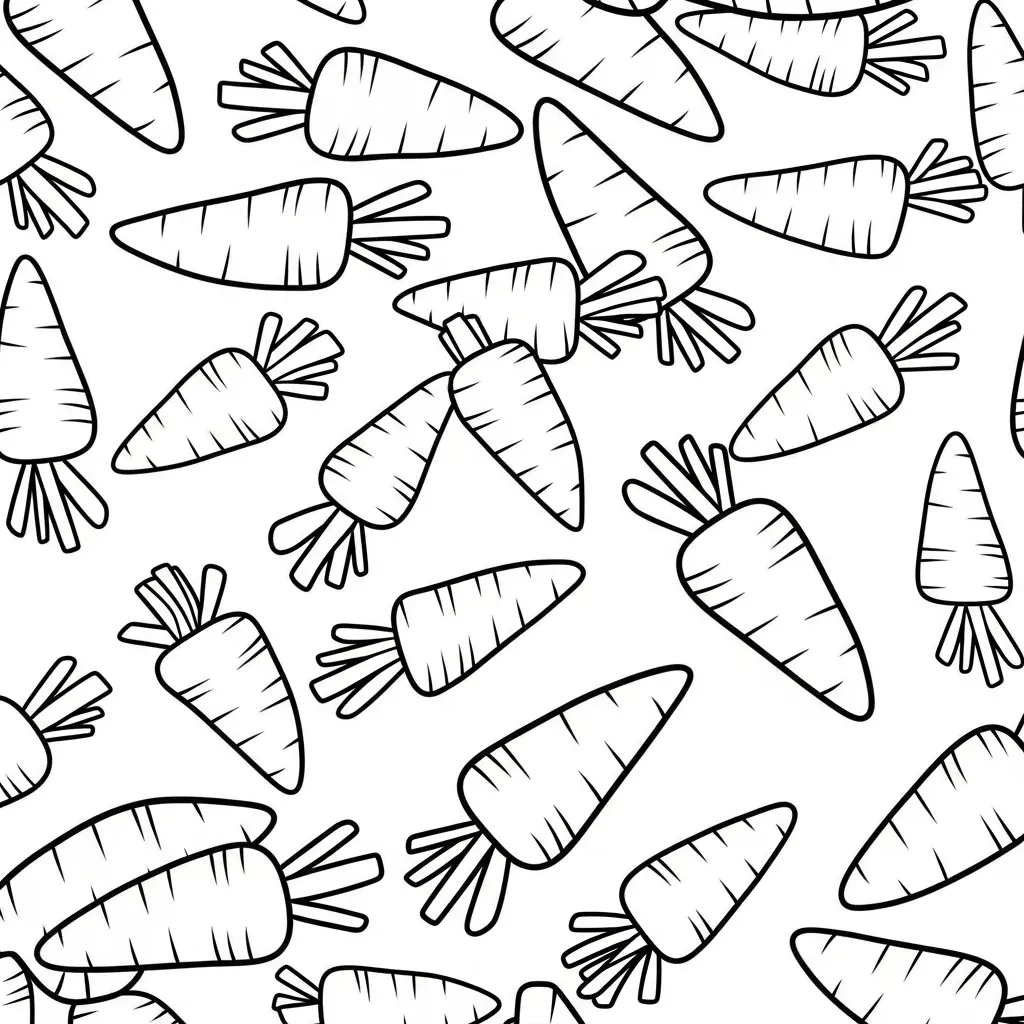 imprimir Zanahorias 5 para colorear gratis