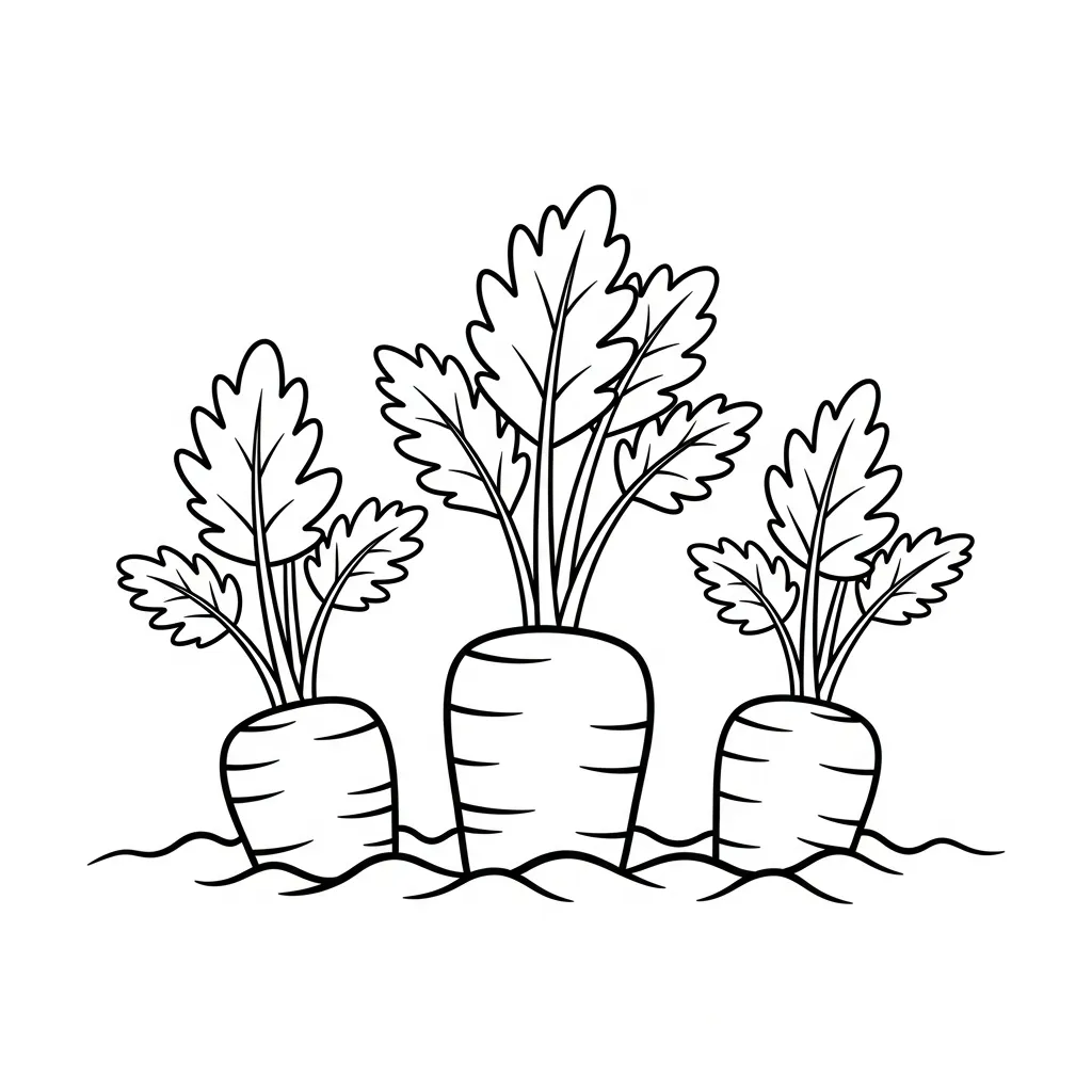 descargar Zanahorias 9 para colorear gratis