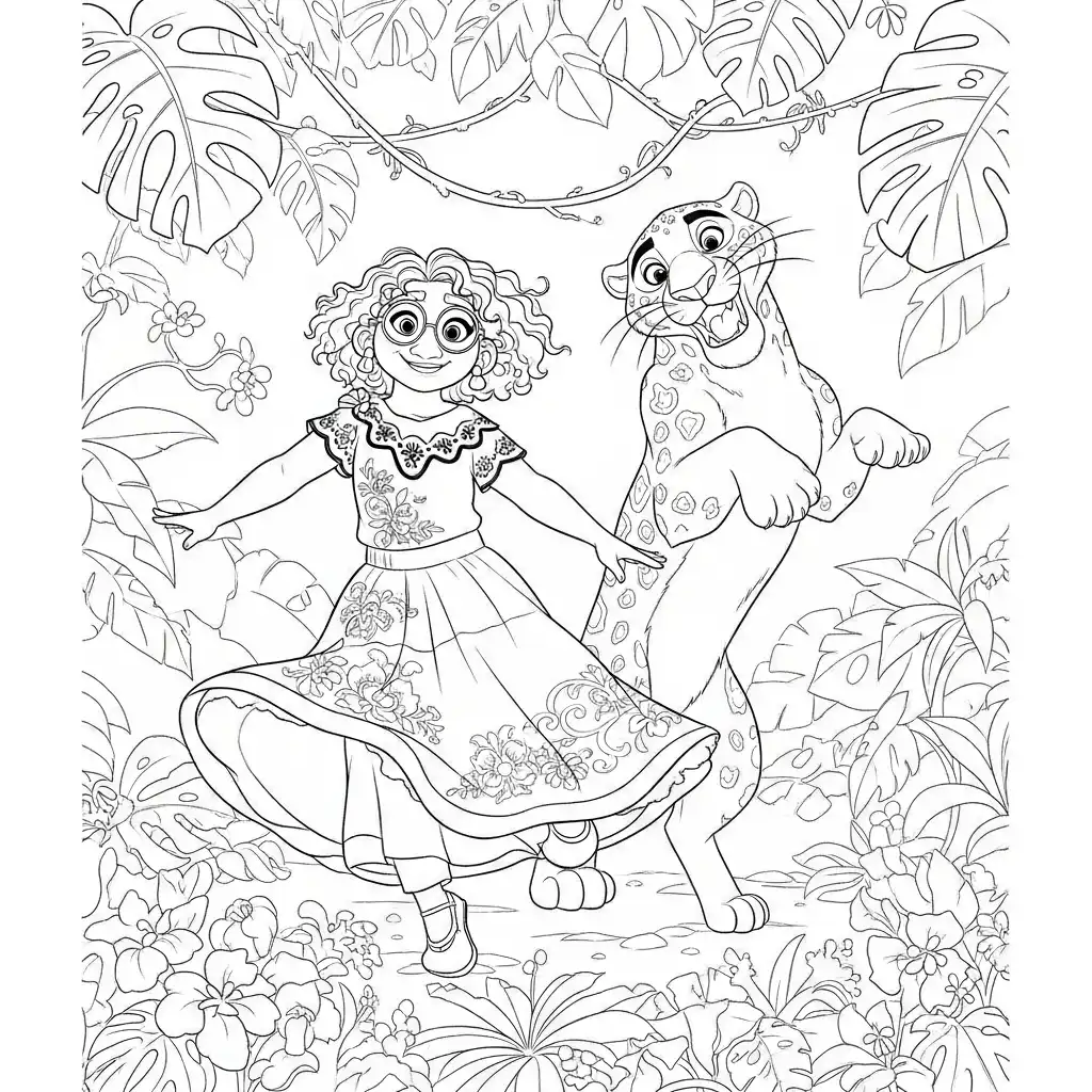 Encanto para colorear y recortar para imprimir gratis