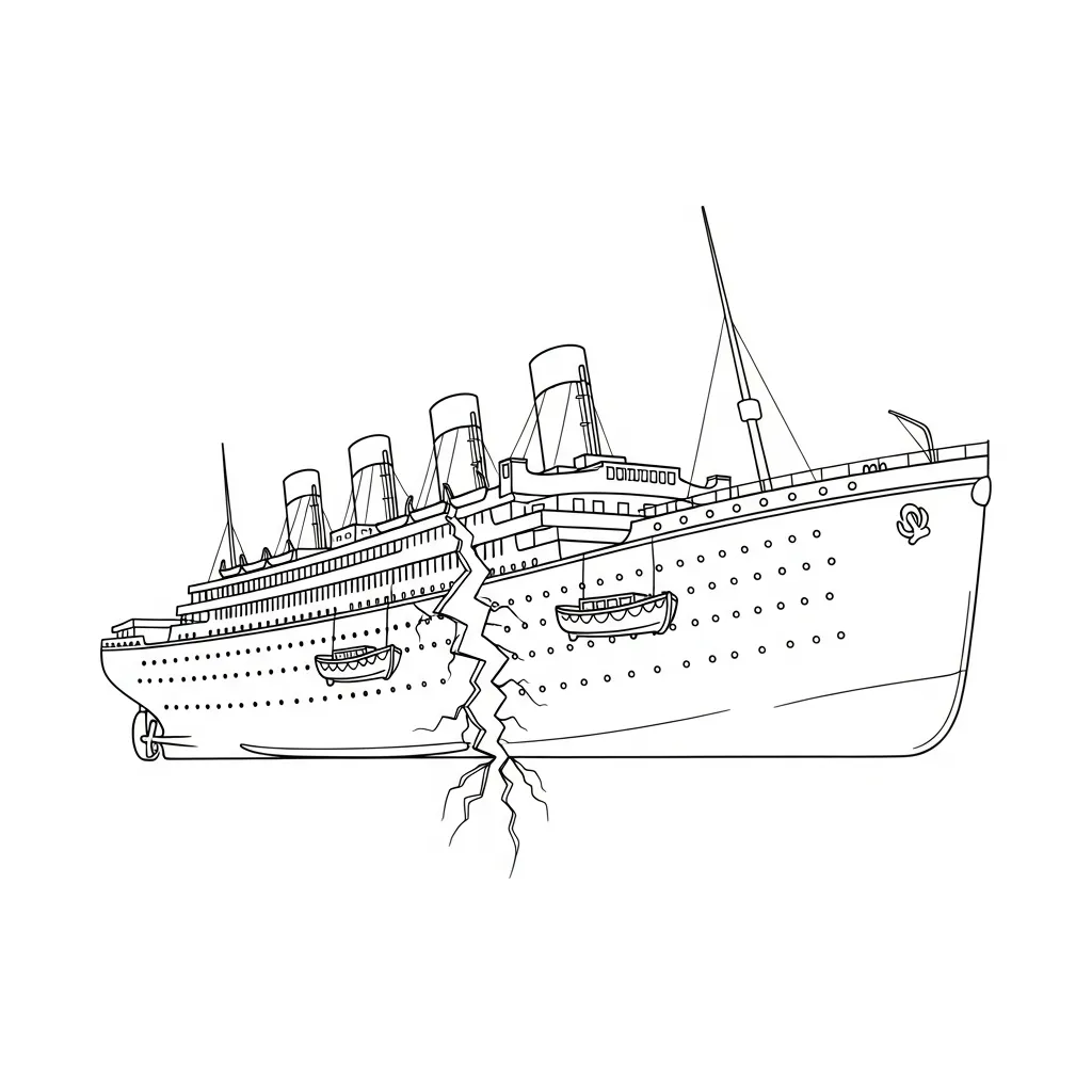 Titanic 2 para colorear gratis para imprimir