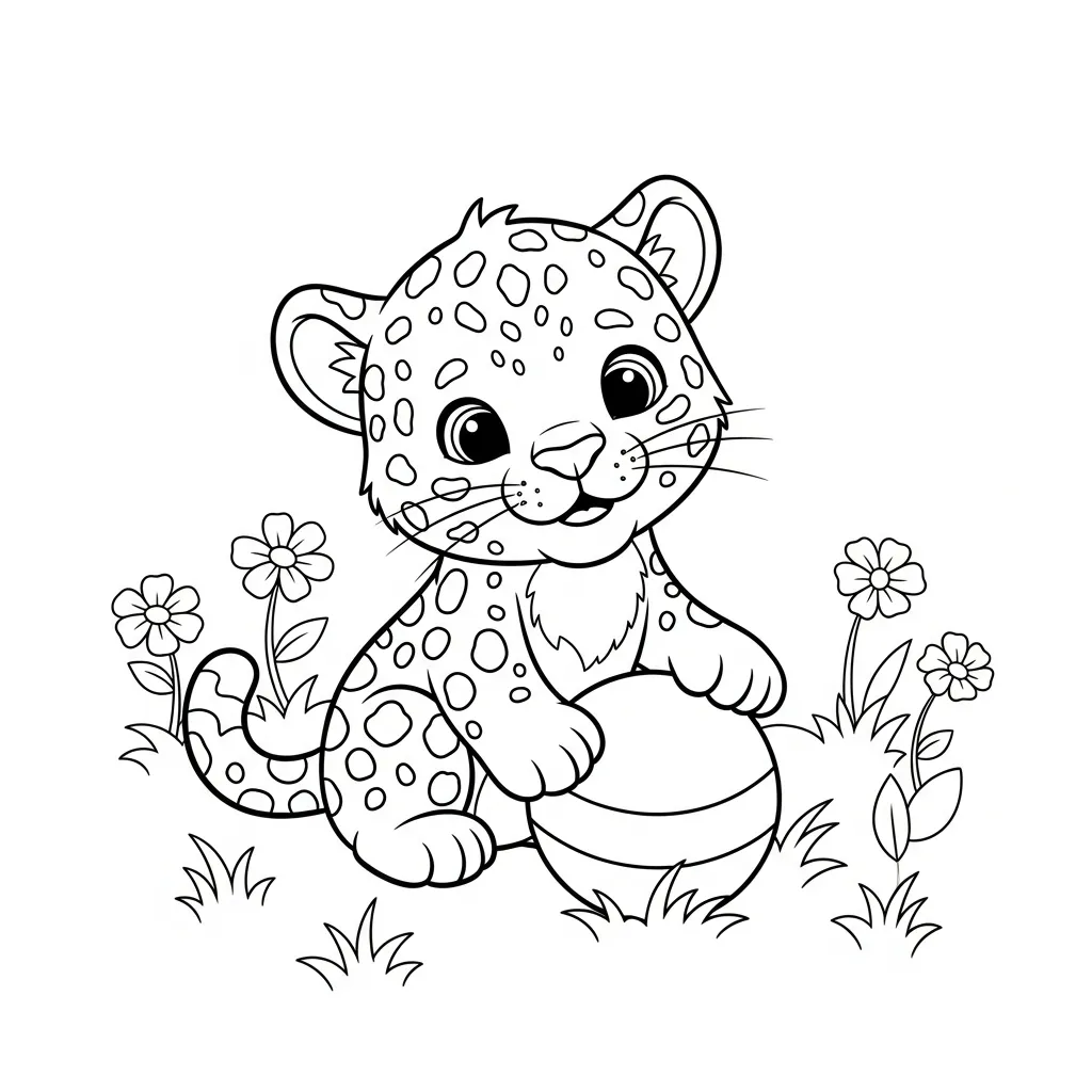 Jaguar 2 para colorear para niño gratis