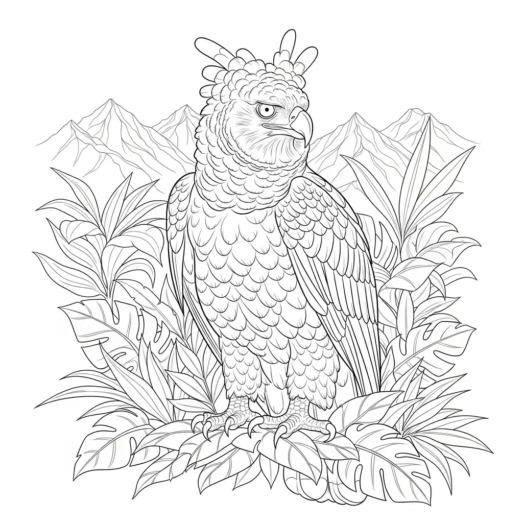 Águila para colorear gratis