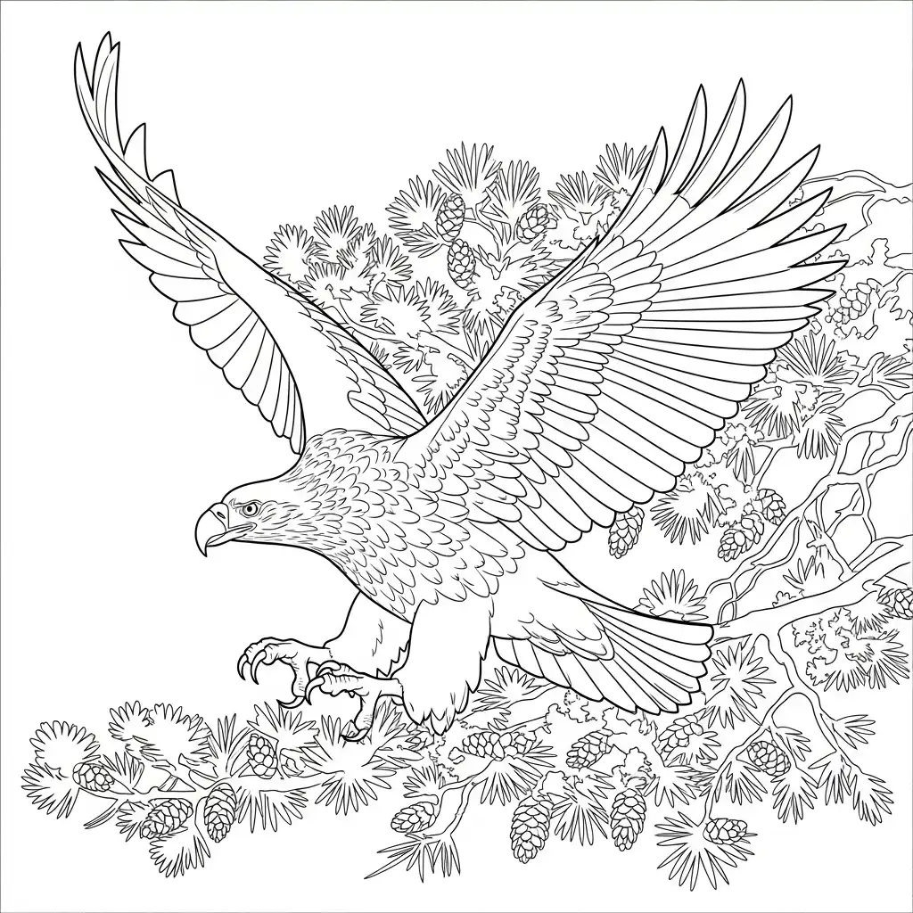 Águila para colorear gratis para niños 1