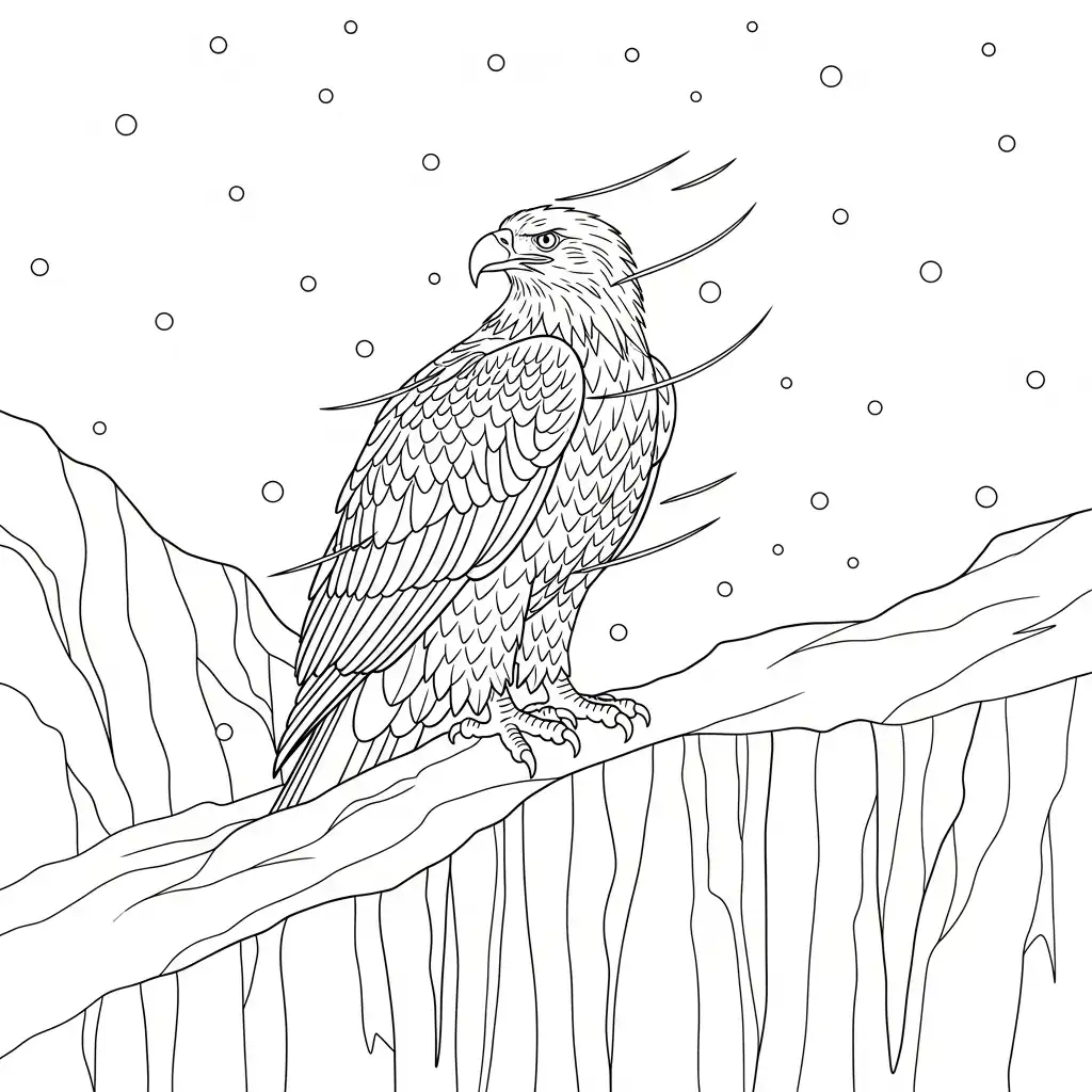 Águila para colorear para descargar