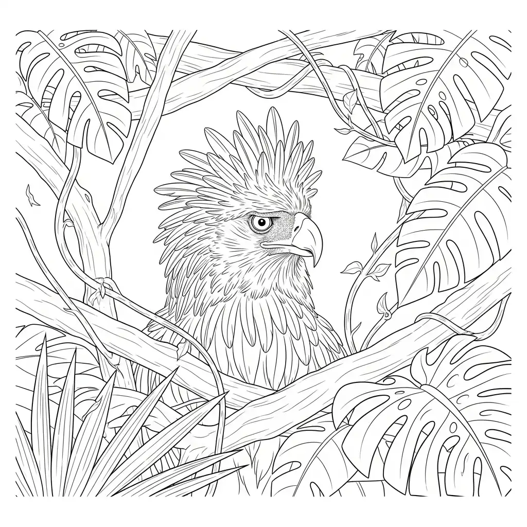 Águila para colorear en línea gratis