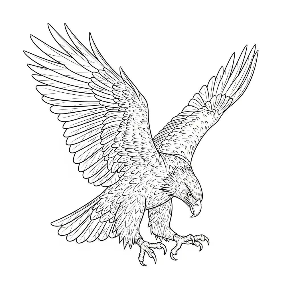 Águila para colorear gratis en línea