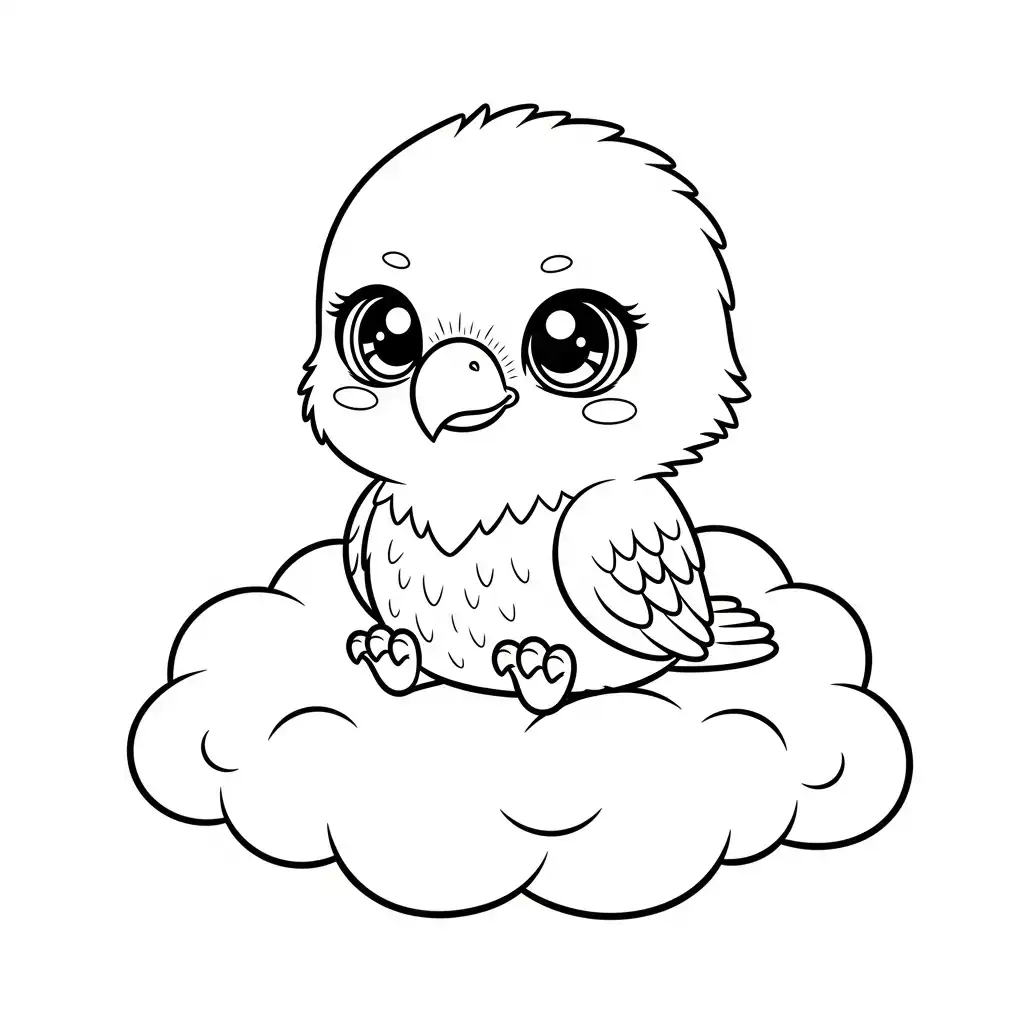 Águila para colorear en línea 1