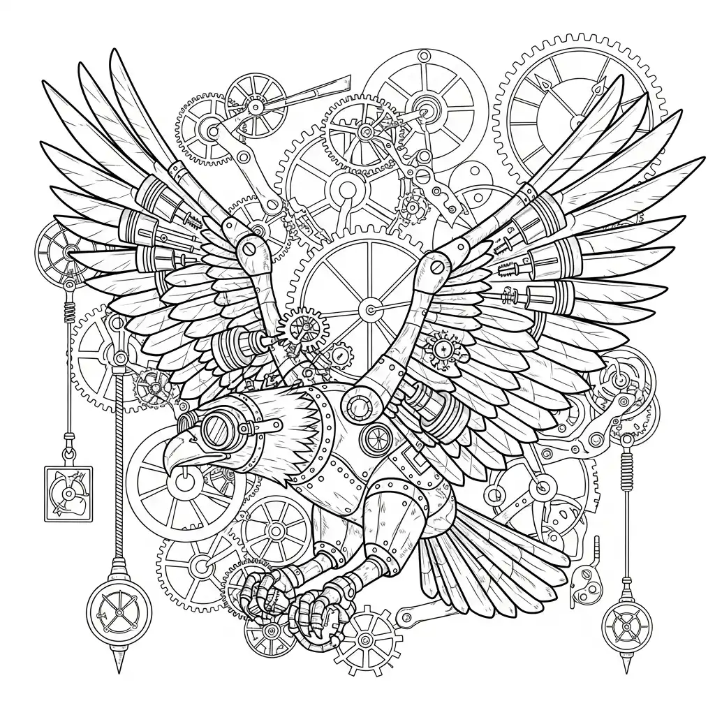 Águila para dibujar e imprimir