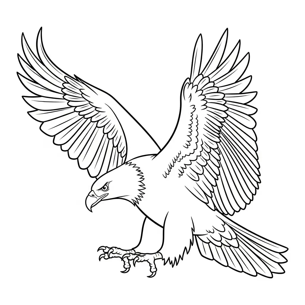 Águila para colorear gratis para niños