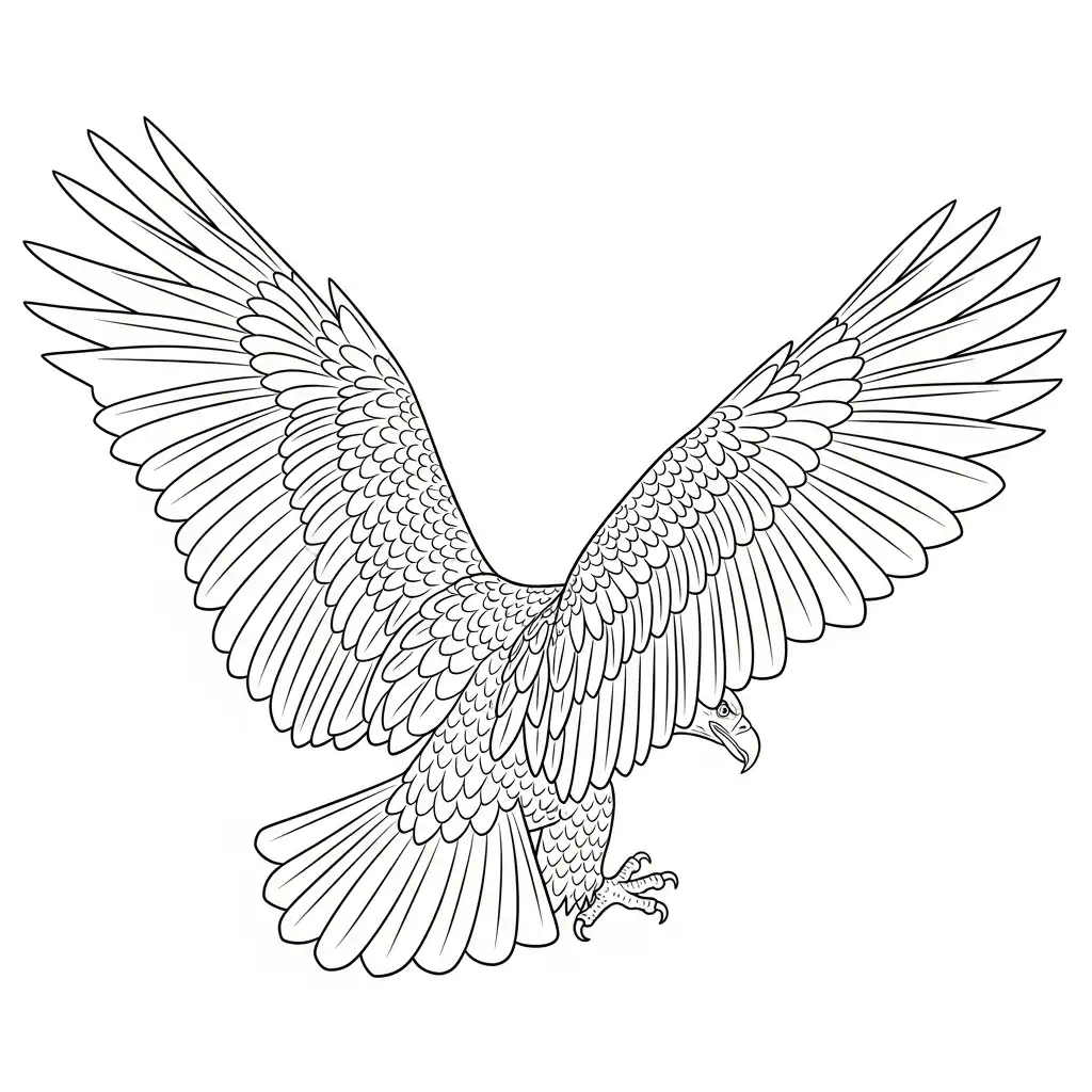 para imprimir Águila para colorear gratis