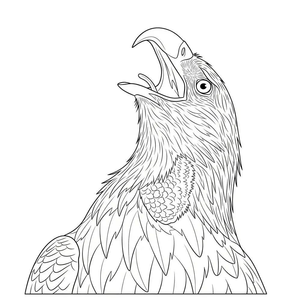 Águila para colorear para imprimir para niño de 4 años