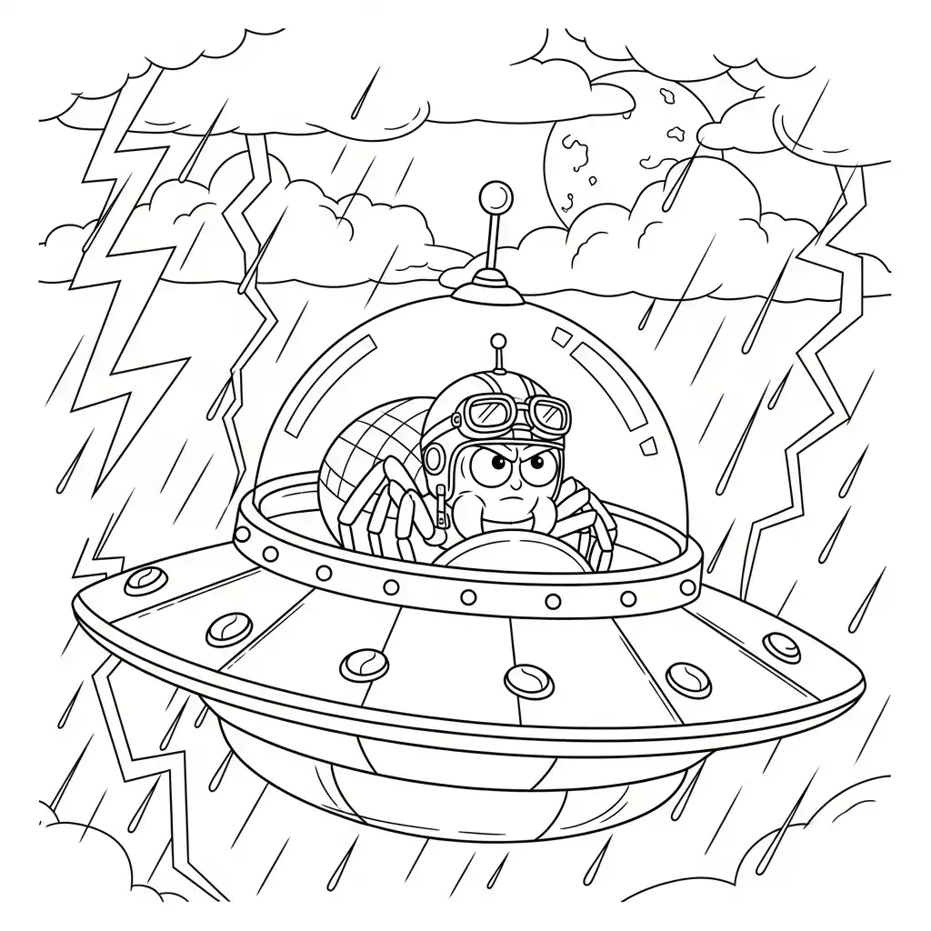 Araña de Halloween para colorear para imprimir gratis 2