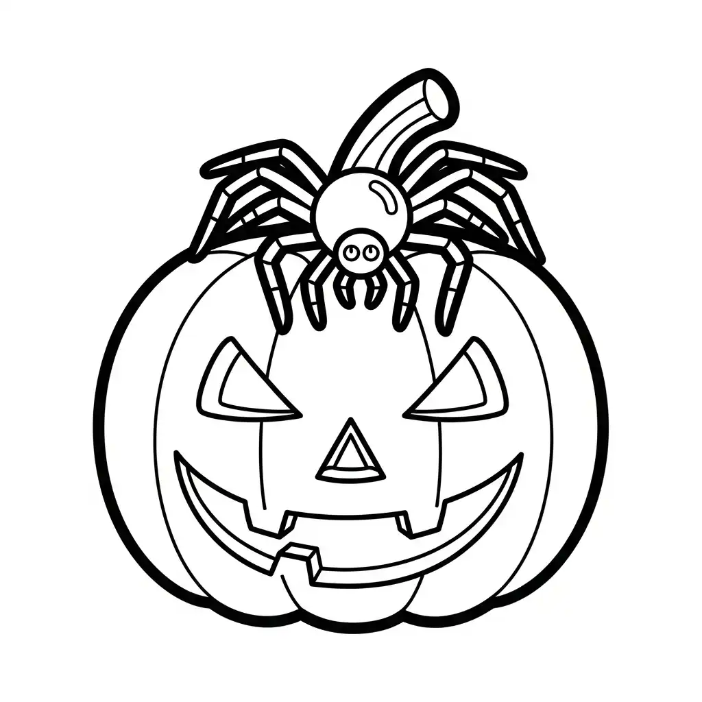 Araña de Halloween para colorear para imprimir pdf gratis 1