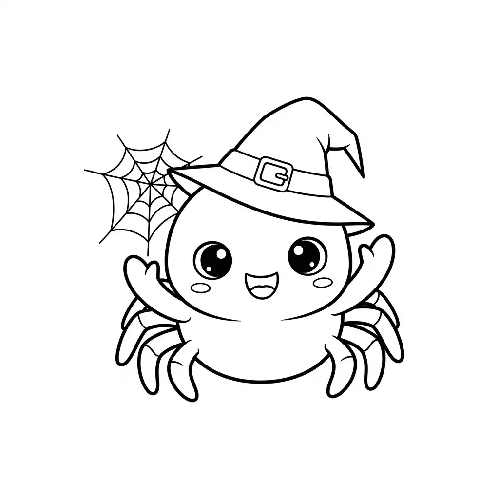 Araña de Halloween para colorear para imprimir para niño de 12 años