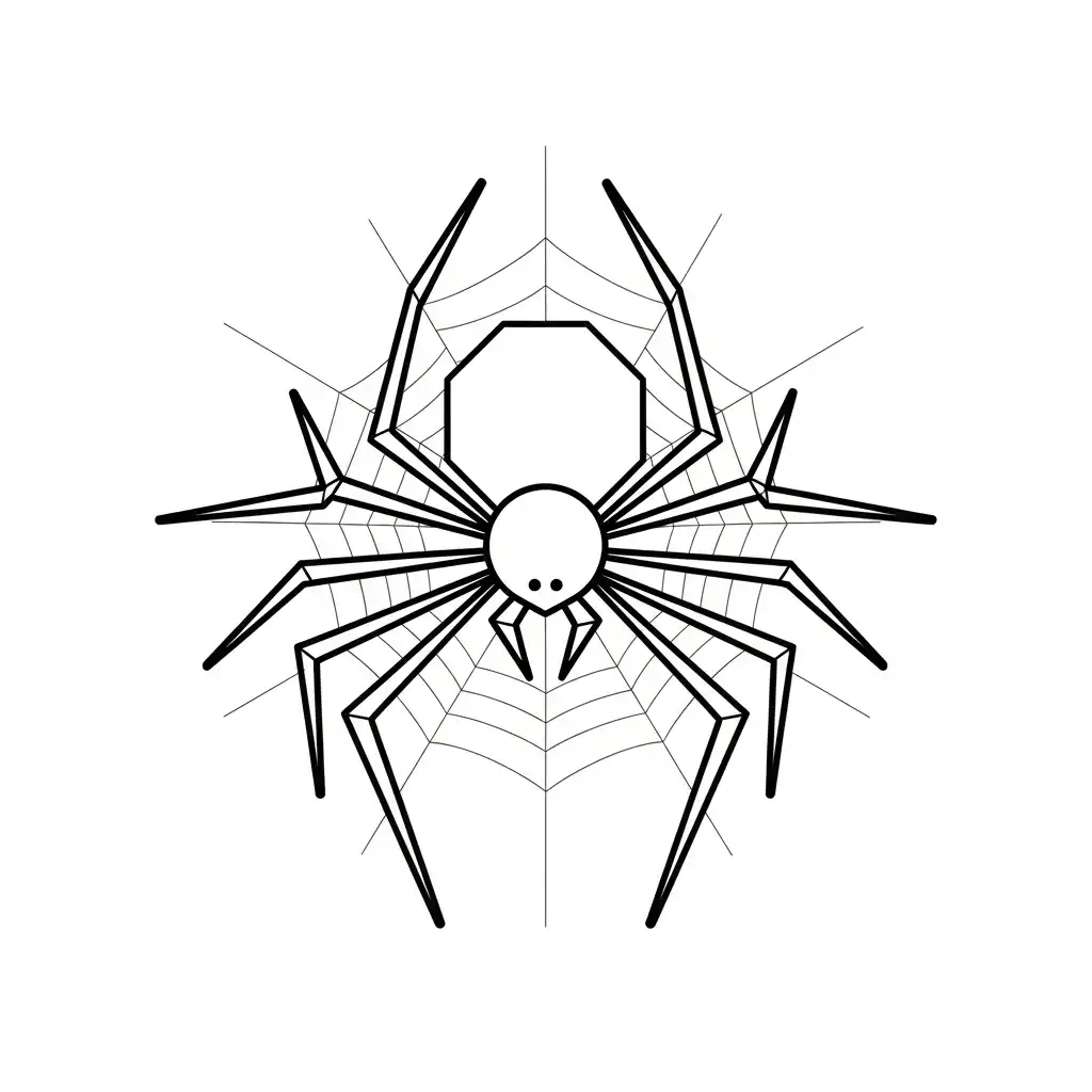 Araña de Halloween para colorear para niño de 5 años